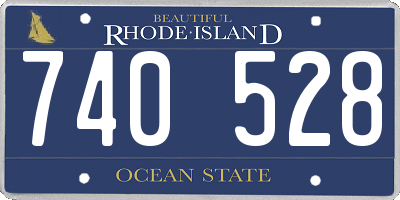 RI license plate 740528