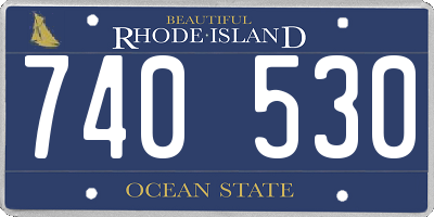 RI license plate 740530