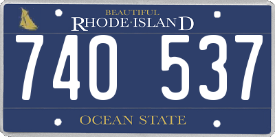 RI license plate 740537