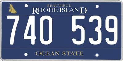RI license plate 740539