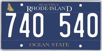 RI license plate 740540