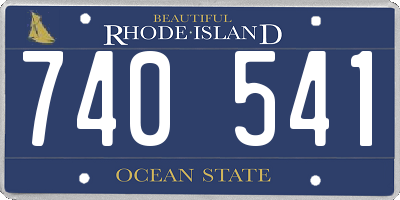 RI license plate 740541