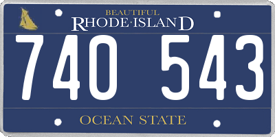 RI license plate 740543