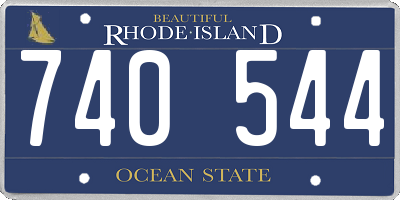 RI license plate 740544