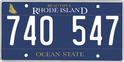 RI license plate 740547