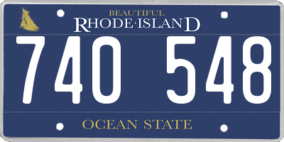 RI license plate 740548