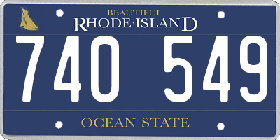 RI license plate 740549