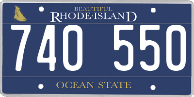 RI license plate 740550