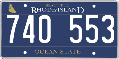 RI license plate 740553