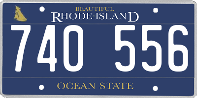 RI license plate 740556