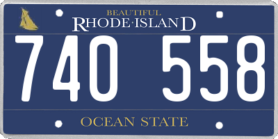 RI license plate 740558