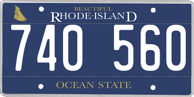 RI license plate 740560