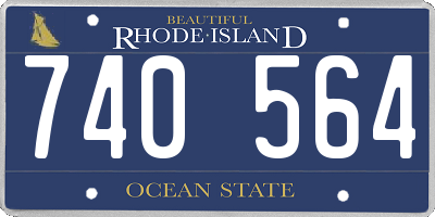 RI license plate 740564