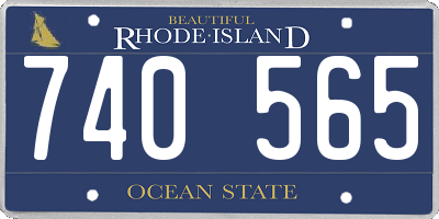 RI license plate 740565