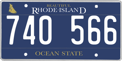 RI license plate 740566