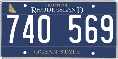 RI license plate 740569