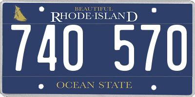 RI license plate 740570
