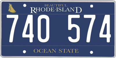 RI license plate 740574