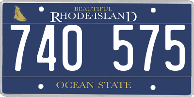 RI license plate 740575