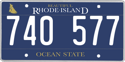 RI license plate 740577