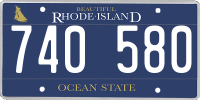 RI license plate 740580