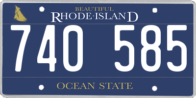 RI license plate 740585