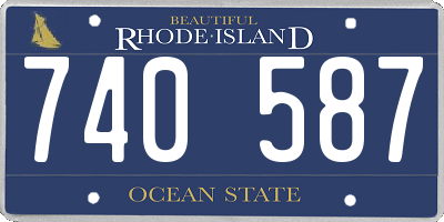 RI license plate 740587