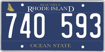 RI license plate 740593
