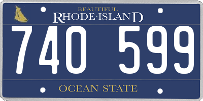 RI license plate 740599