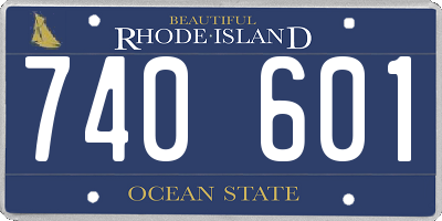 RI license plate 740601