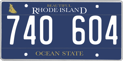 RI license plate 740604