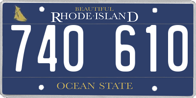 RI license plate 740610