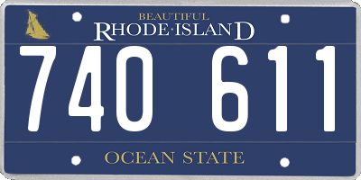 RI license plate 740611