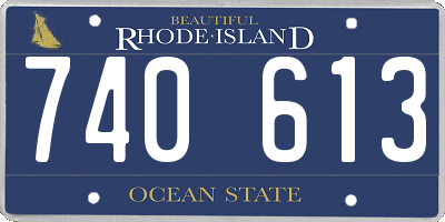 RI license plate 740613
