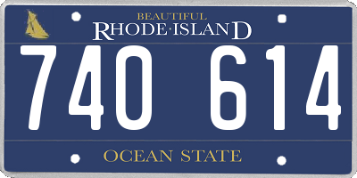 RI license plate 740614