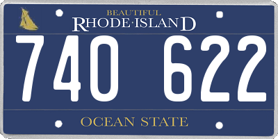 RI license plate 740622