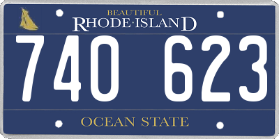 RI license plate 740623