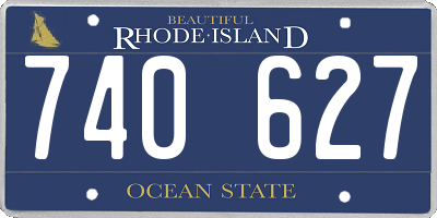 RI license plate 740627