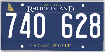 RI license plate 740628