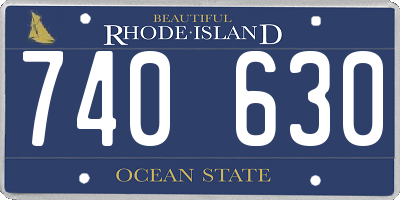 RI license plate 740630