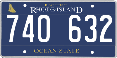 RI license plate 740632