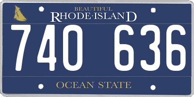 RI license plate 740636