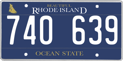 RI license plate 740639