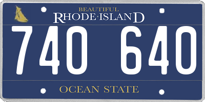 RI license plate 740640