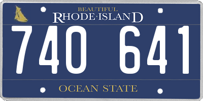 RI license plate 740641