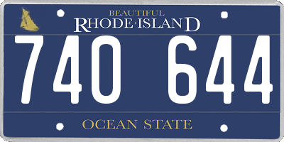 RI license plate 740644