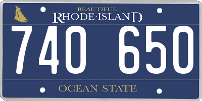 RI license plate 740650