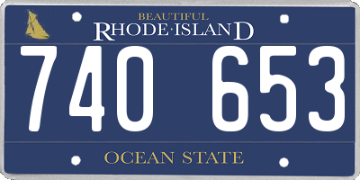 RI license plate 740653