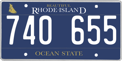 RI license plate 740655
