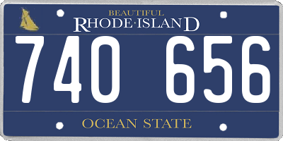 RI license plate 740656